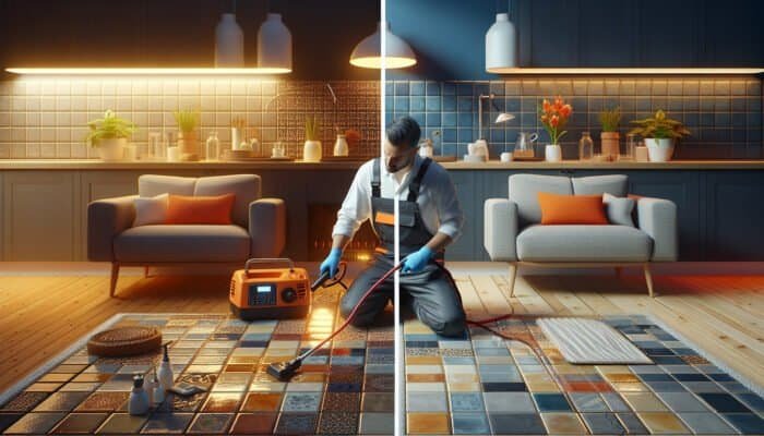 Exquisitely polished ceramic tiles in a UK residence, seamlessly blending modern and traditional aesthetics to enhance warmth and visual charm.