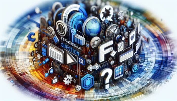 A dynamic website interface featuring interactive FAQs, expandable questions, and video tutorials on website setup, fostering engagement and trust.
