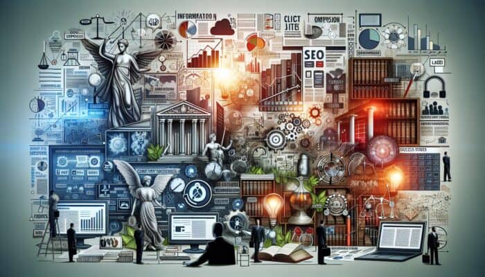 Modern law firm website with articles, videos, infographics on legal concepts, client success stories, SEO optimised.